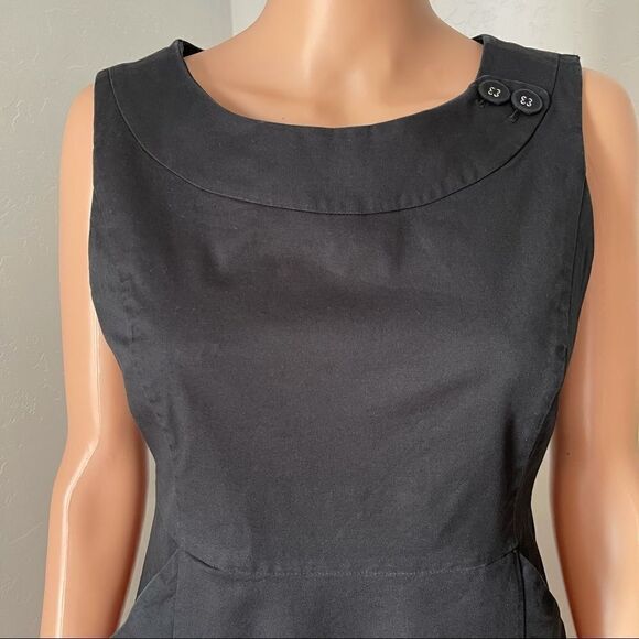 Banana Republic Black Front Pockets Sheath Dress Size 6 - Picture 5 of 11